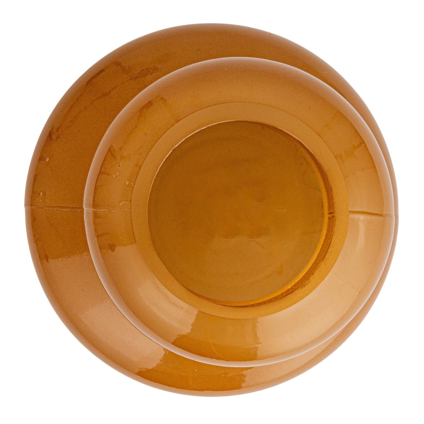 Glass Organic Shaped Vase Camel Color
