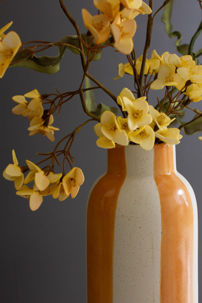 Ceramic Striped Vases