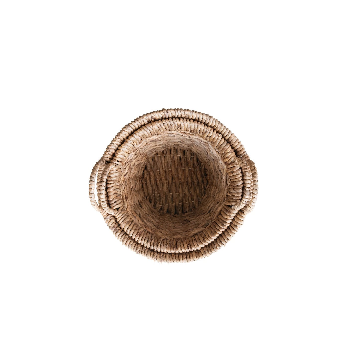 Hand-Woven Water Hyacinth Baskets with Handles
