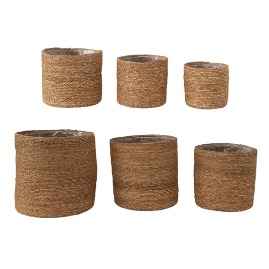 5in-11in Hand-Woven Jute Basket