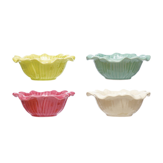 Stoneware Flower Bowl