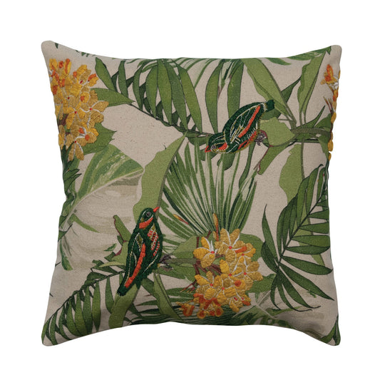 20in Bird & Palm Pillow
