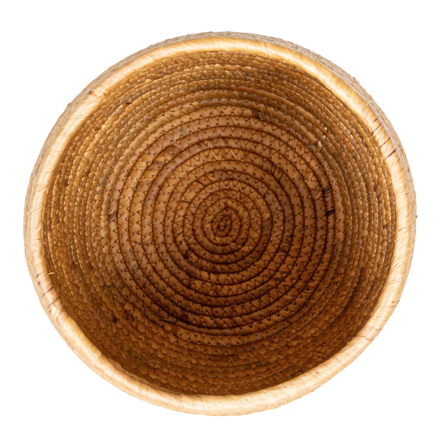 Hand-Woven Rounded Water Hyacinth Baskets