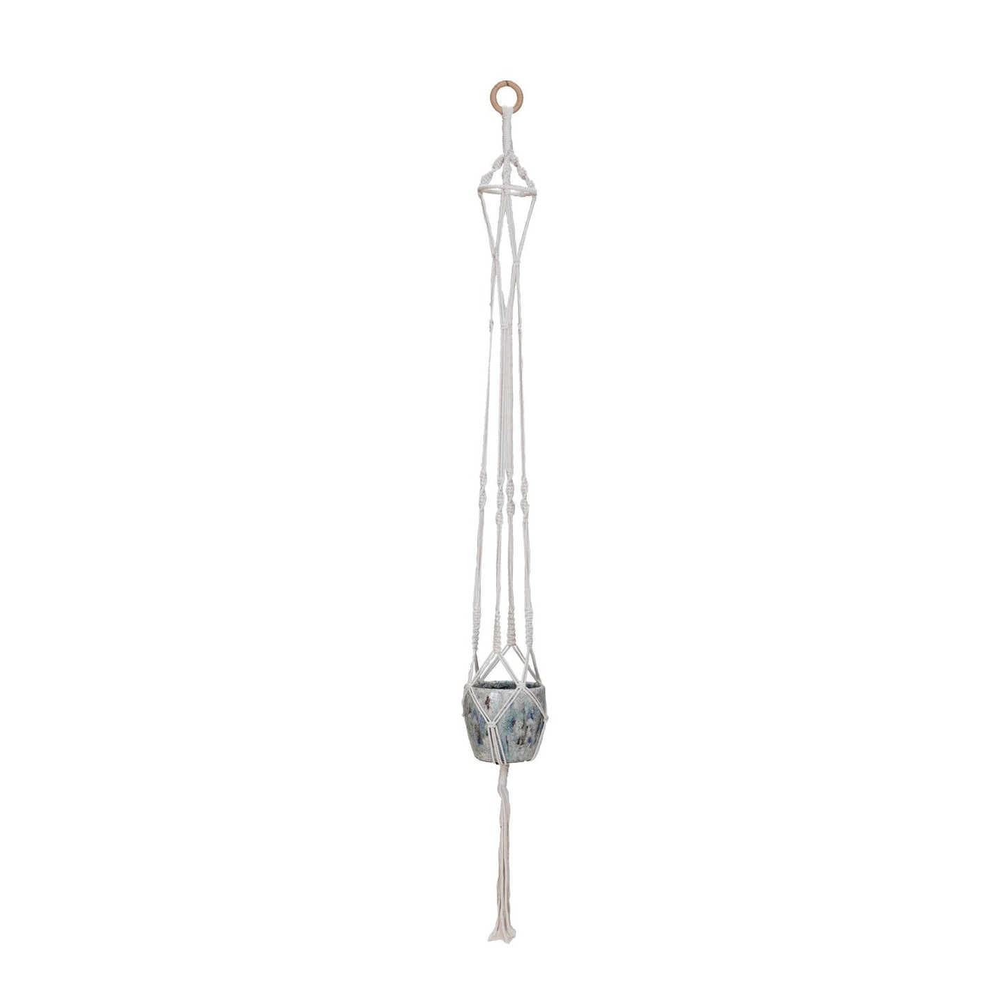 Macrame Plant Hanger w/ Wood Ring