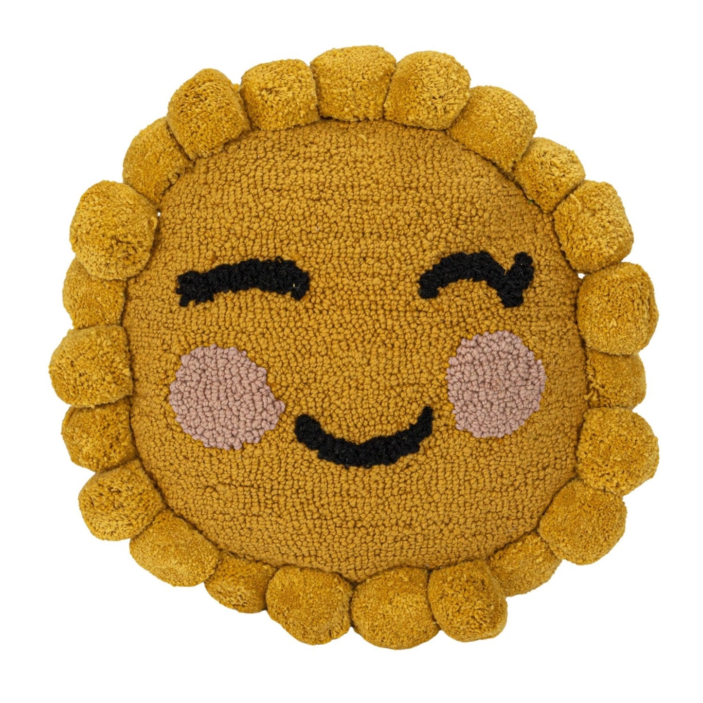12in Tufted Sun Shaped Pillow