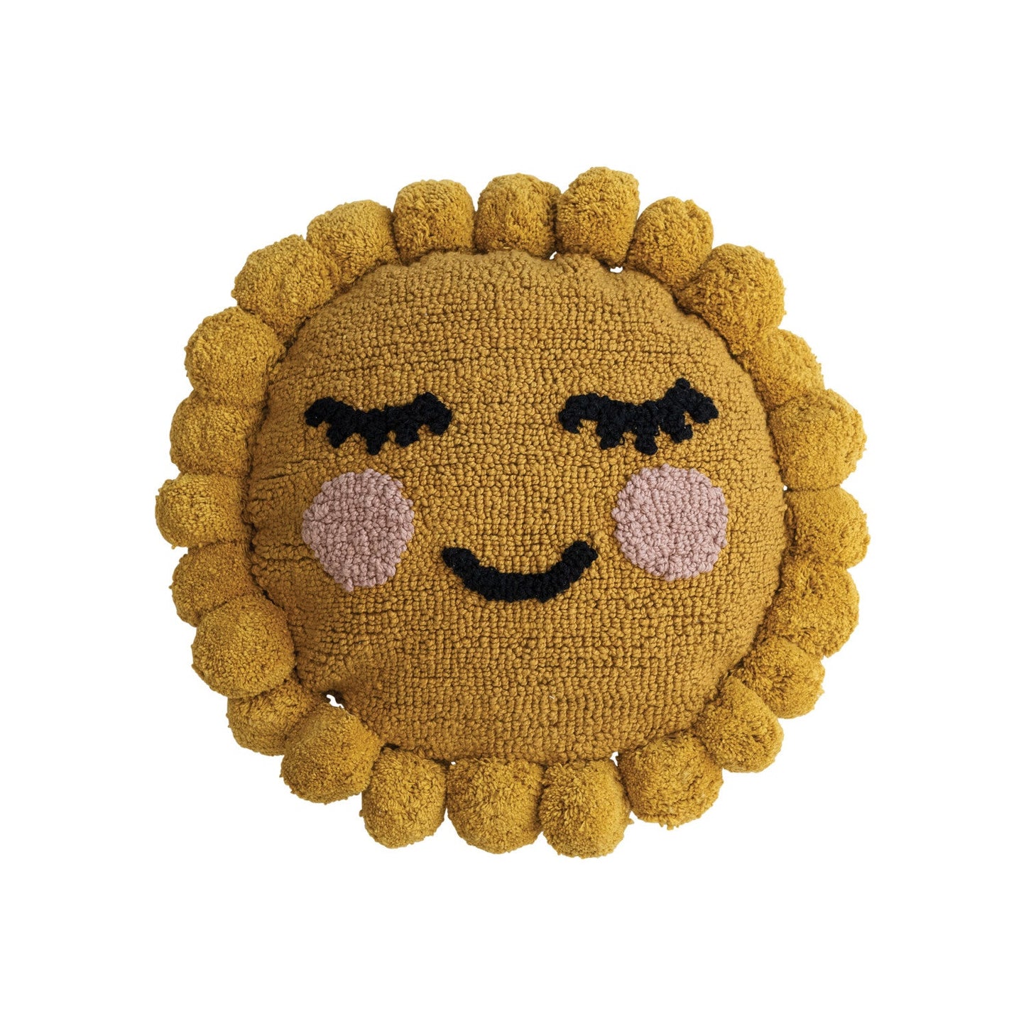12in Tufted Sun Shaped Pillow