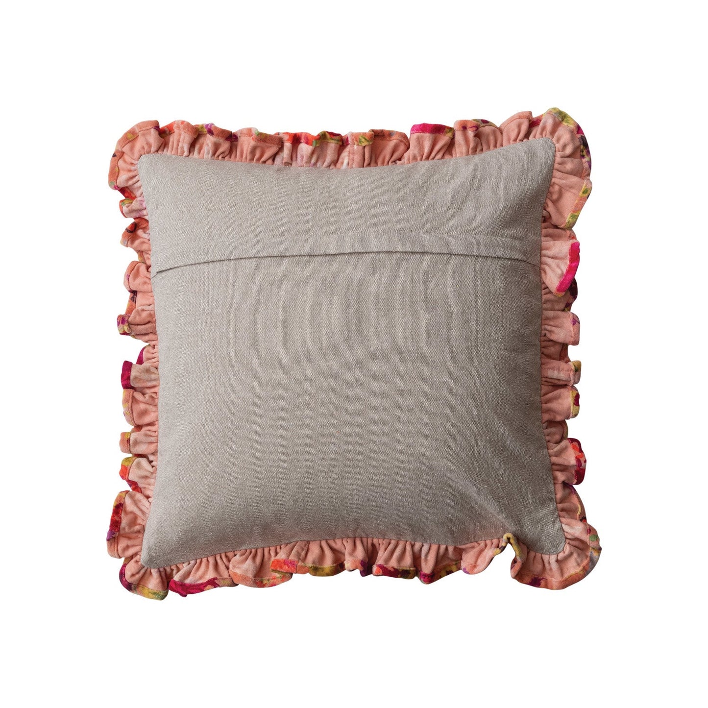 20in Velvet Floral Pattern in Peachy Pink