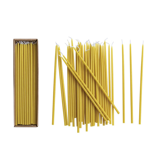 1/4in Unscented Thin Taper Candles in Box, Set of 36