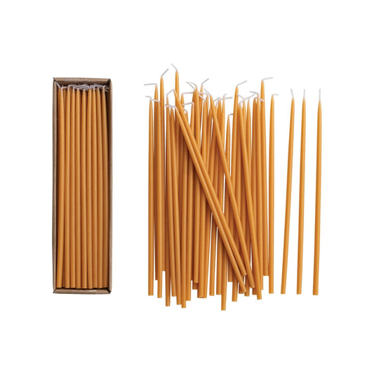1/4in Unscented Thin Taper Candles in Box, Set of 36