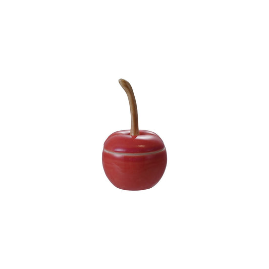 2in Stoneware Cherry Shaped Jar with Lid
